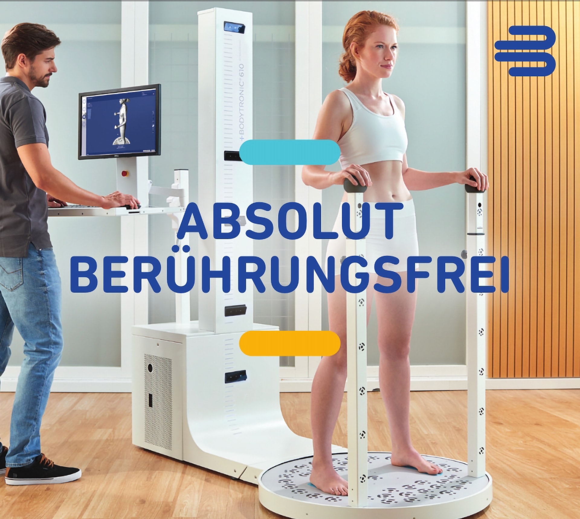 Bodytronic berührungsloses Anmessen von Kompressionsstrümpfen Bodytronic berührungsloses Anmessen von Kompressionsstrümpfen